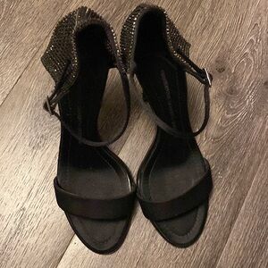 Giuseppe Zanotti black ankle strap heels
